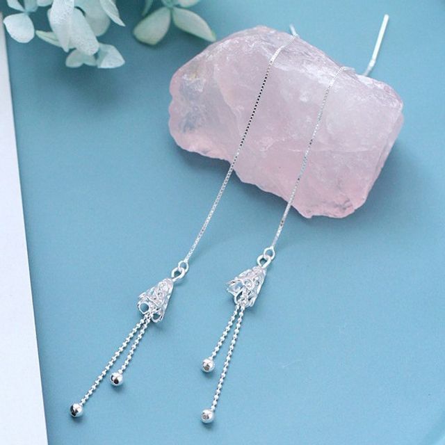Kamuel-Sterling Silver Fringed Earring