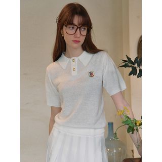 rolarola Emblem Knit Polo Shirt White
