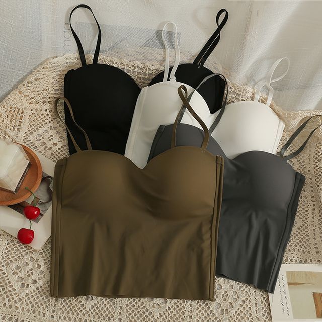 Lemongrass-Plain Bustier Top