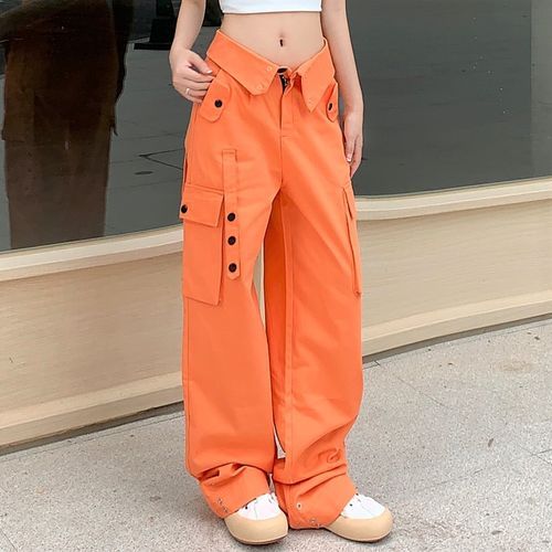 The Best Orange Cargo Pants For Women to Shop Right Now