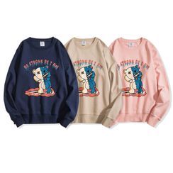 JECKO - 长袖熊印花圆领卫衣 JECKO - 长袖熊印花圆领卫衣