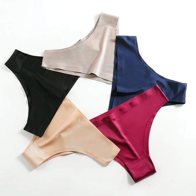 Faiar-Plain Seamless Sports Thongs