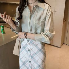 Coheat - Pocket Detail Blouse Coheat - Pocket Detail Blouse
