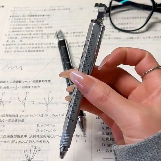Miumi-Alloy Pen with Ruler Marking Refill Set