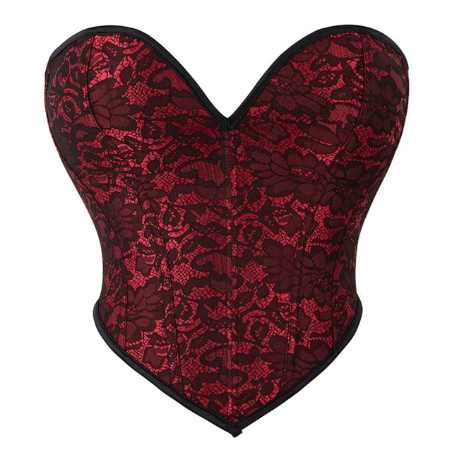Lady Citrus-Strapless Lace Corset Top
