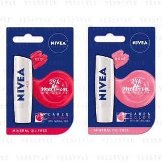 NIVEA - 24H Melt-In Moisture Care & Color Lip Balm - 2 Types