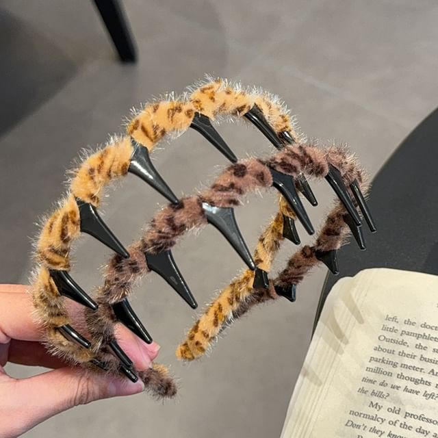 Kiren-Leopard Print Fabric Headband