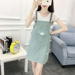 Ikeda - Set: Short-Sleeve Top + Mini Jumper Dress
