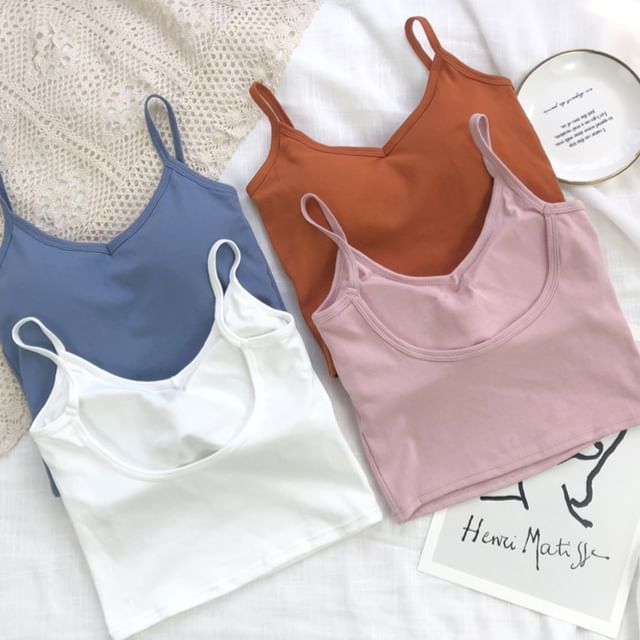 DIYI-Padded Crop Cami Top