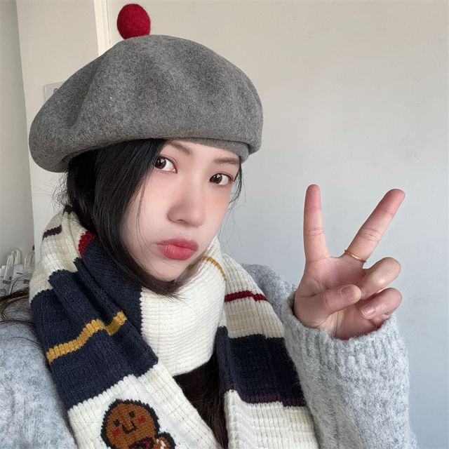 4-4 STUDIO-Pom Pom Beret