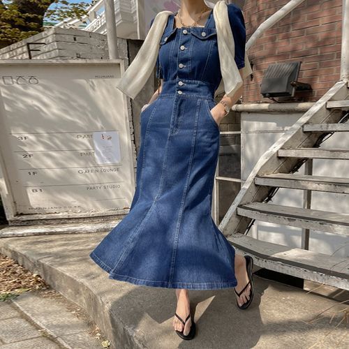 Denim Long Mermaid Dress