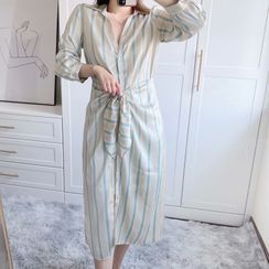 Dahlius - Striped Midi Shirtdress Dahlius - Striped Midi Shirtdress