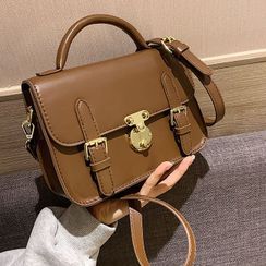 Aishang - Faux Leather Satchel Bag