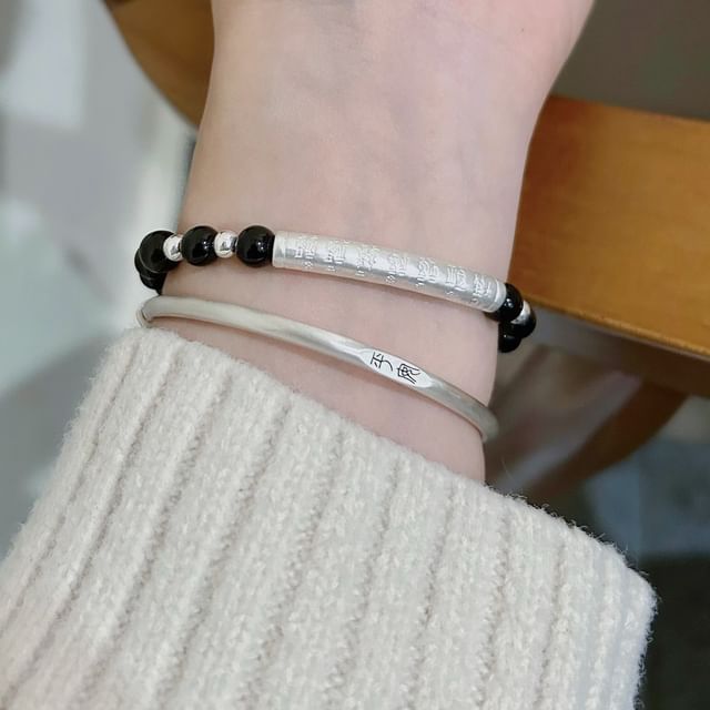 Dashiro-Agate Bead S999 Silver Bracelet Various Designs