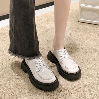 faux leather platform shoes