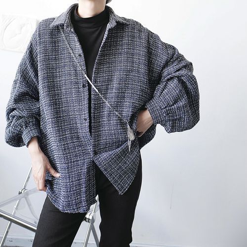 Oversized tweed shirt