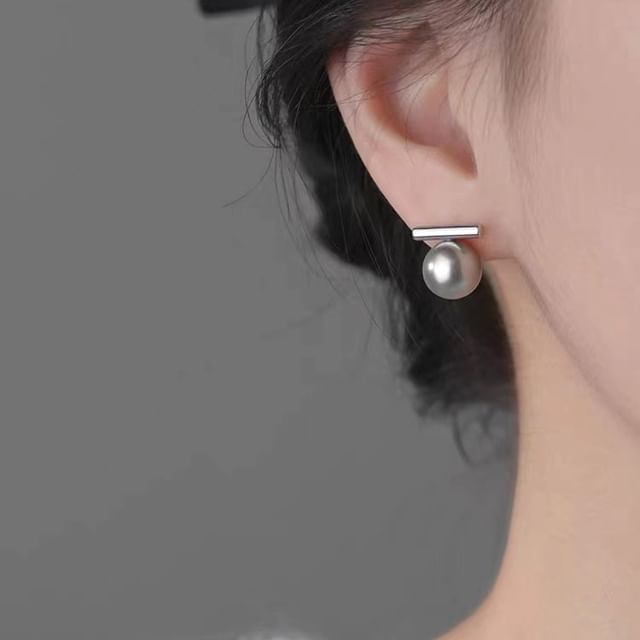 Toinianimos-Sterling Silver Ball Drop Earring