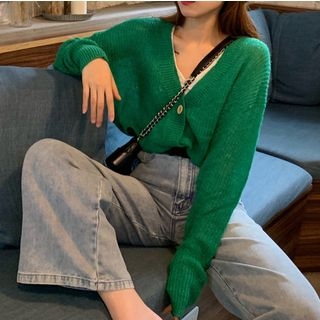 monroll-Buttoned Cardigan
