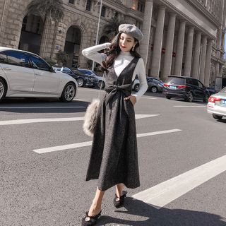 jumper dress with tie waist