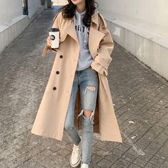 Hassel - Double-Breasted Midi Trench Coat