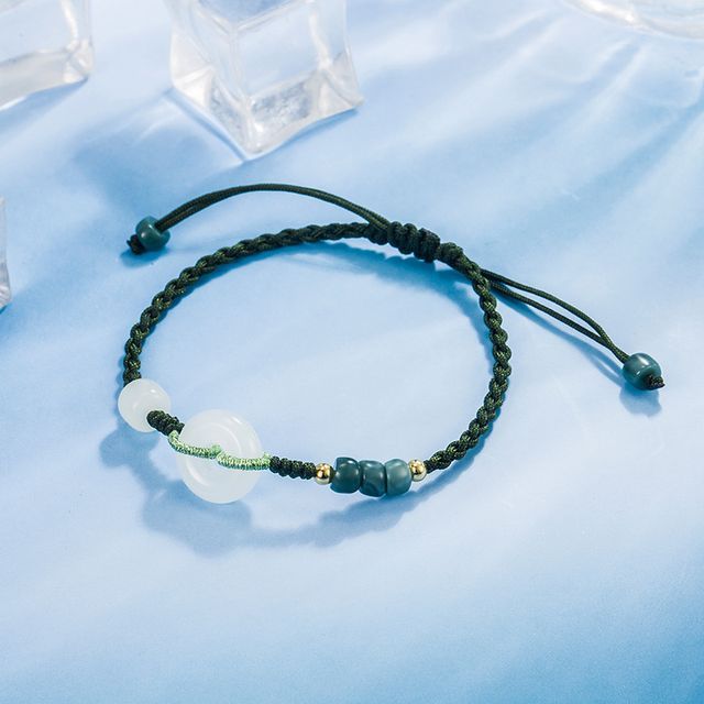 Forainer-Faux Gemstone String Bracelet