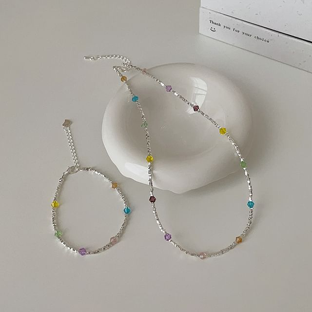 Panda Dama-Rhinestone Bracelet Necklace