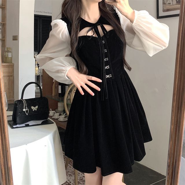 hook and eye long sleeve dress Shop Hook and Eye Long Sleeve Dress Online in Bahrain