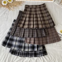 Cotre - Plaid Mini Pleated Skirt