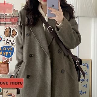 Sistyr Double Breasted Plain Long Coat Sale