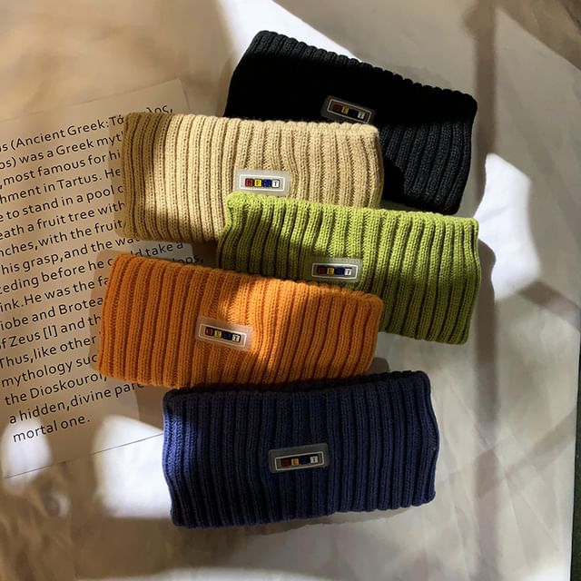 Cap Station - Label Tag Knit Headband | YesStyle display picture 1