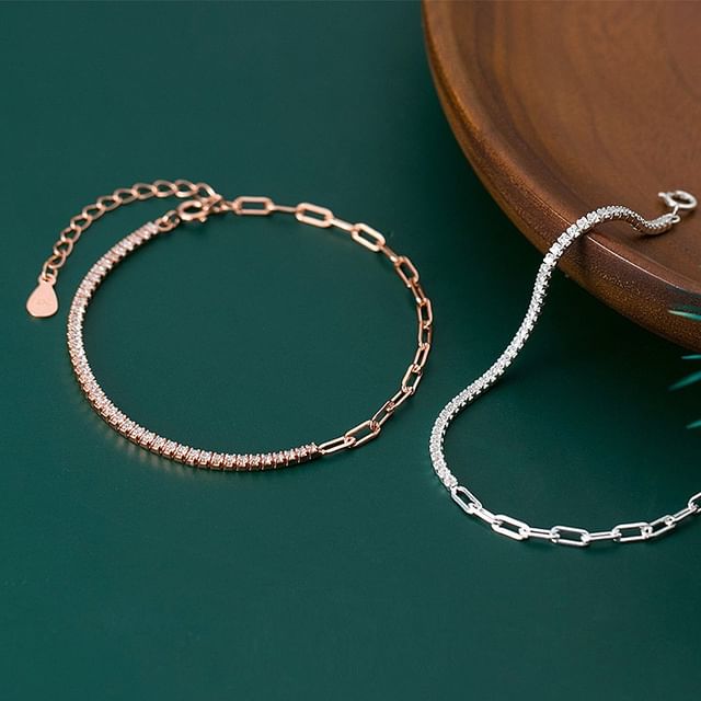 A-ROCH-925 Sterling Silver Chain Bracelet