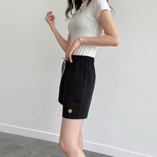 PPGIRL - Smiley-Patch Track Shorts | YesStyle