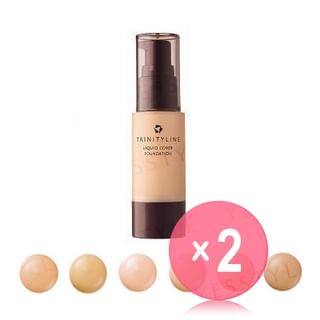 TRINITYLINE-Liquid Cover Foundation SPF 35 PA 2pcs Bundle Set