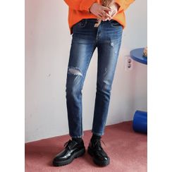GERIO - Distressed Slim-Fit Jeans GERIO - Distressed Slim-Fit Jeans