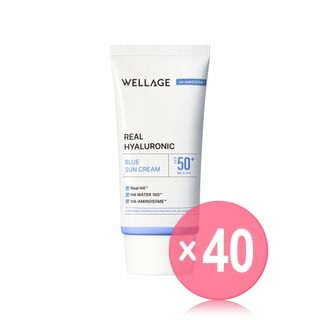 WELLAGE - Real Hyaluronic Blue Sun Cream (x40) (Bulk Box)