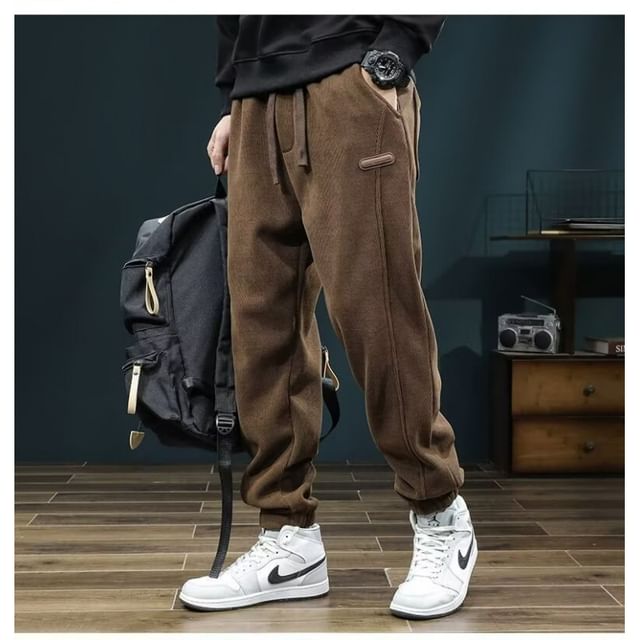Acrius-Mid Rise Corduroy Tapered Pants