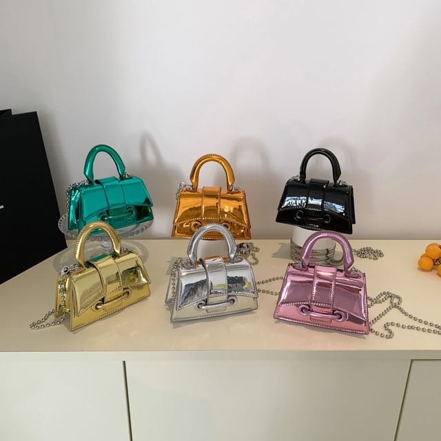 Letheroni-Beaded Strap Flap Crossbody Bag