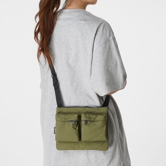 Melois-Multi-Pocket Nylon Crossbody Bag