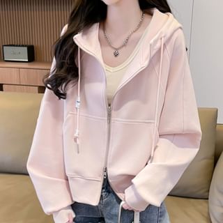 Jewie Plain Zip-Up Hoodie Sale