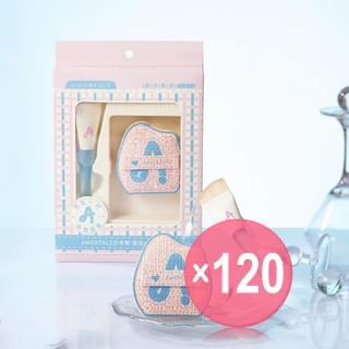 AMORTALS - Fishtail Foundation Brush & Powder Puff Set (x120) (Bulk Box)