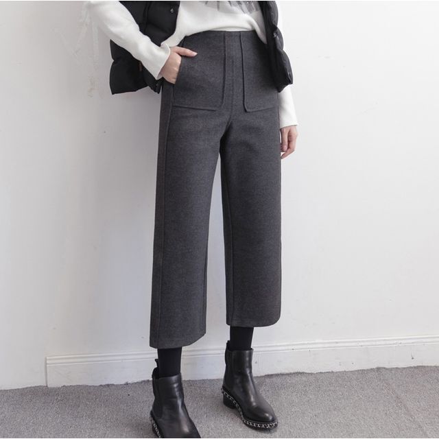 Everose-Cropped Wide Leg Pants
