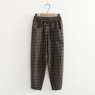 plaid harem pants