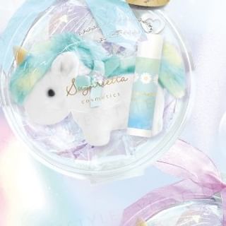 SHOBIDO - Unicorn Lip Balm with Mint Blue Plush Keychain