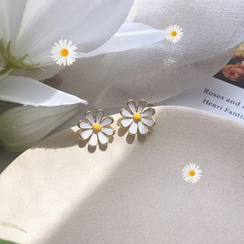 Calypso - 925 Sterling Silver Enamel Daisy Earrings Calypso - 925 Sterling Silver Enamel Daisy Earrings