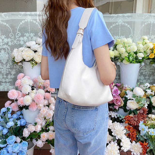 Indenis-Faux Leather Hobo Bag