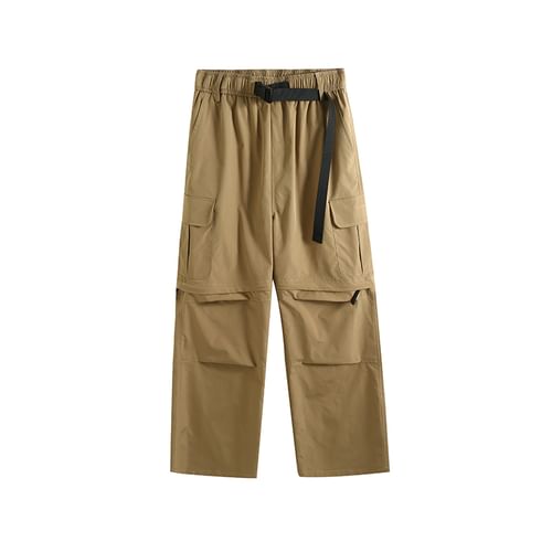VEAZ - Mid Rise Plain Detachable Loose Fit Cargo Pants | YesStyle