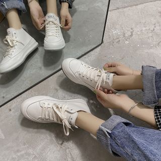 Hipsole - Lace Up Platform High Top Sneakers | YesStyle