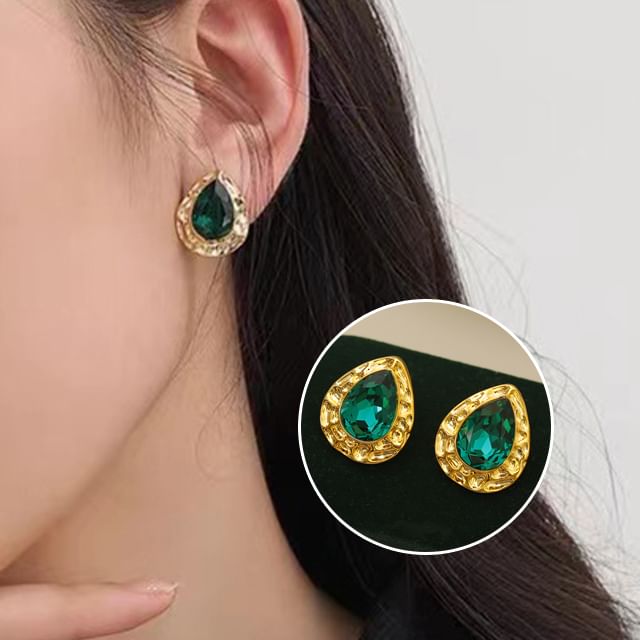 Forainer-Rhinestone Stud Earring