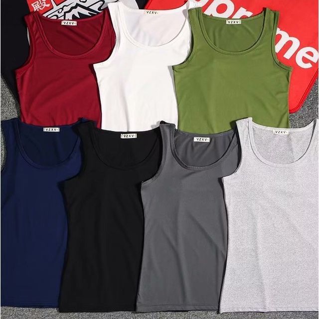 Wewewow-Scoop Neck Plain Tank Top