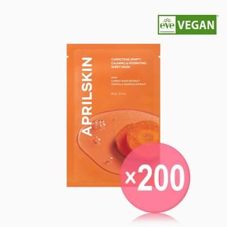APRILSKIN - Carrotene IPMP Calming & Hydrating Sheet Mask (x200) (Bulk Box)